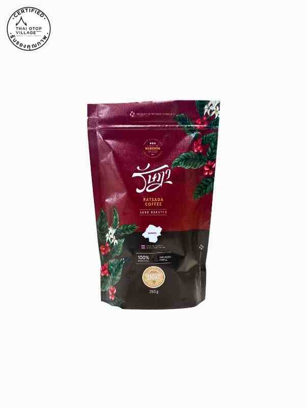 กาแฟคั่วบด โรบัสต้า คั่วอ่อน