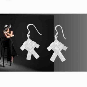 ต่างหูเงินแท้ ปลาตะเพียนสาน